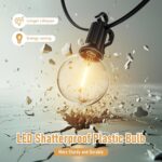 Brightown Outdoor String Lights - Waterproof Globe Patio Lights 35 Ft with 30 G4... - Image 6