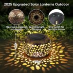 Solar Lantern Outdoor Patio Decor: 4 Pack Solar Lanterns Outdoor Waterproof, Hol... - Image 5