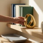 Abstract Gold Knot Sculpture, Modern Geometric Infinity Loop Tabletop Decor for ... - Image 5
