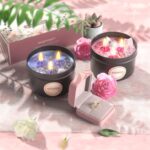 Inspireyes Scented Candles Set with Crystal, 3 Wick Candle 19 oz Soy Wax Aromath... - Image 6