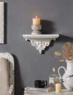 SOFE French Wooden Shelf for Wall, 14 Inch Long Floating Shelf, Vintage White De... - Image 3