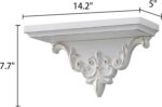 SOFE French Wooden Shelf for Wall, 14 Inch Long Floating Shelf, Vintage White De... - Image 4