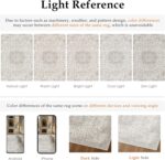 PureCozy 6x9 Area Rug Washable Neutral Beige Vintage Living Room Bedroom Carpet ... - Image 6