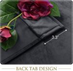 StangH Grey Velvet Curtains 96 inches - Thick Plush Velvet Blackout Drapes, Back... - Image 5