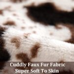Woaboy Pack of 2 Luxury Faux Fur Throw Pillow Covers Cowhide Decorative Soft Flu... - Image 3