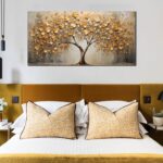 Gold Tree Pictures Wall Art for Living Room - Abstract Canvas Wall Art for Offic... - Image 4