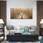 Gold Tree Pictures Wall Art for Living Room - Abstract Canvas Wall Art for Offic... - Image 6