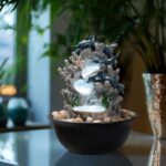 Indoor Tabletop Dolphin Water Fountain with LED Light – Ocean Theme Desk Decor a... - Image 4