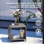 Pamapic Outdoor Furniture 5 Piece Patio Conversation Set, Wicker Rattan Patio Se... - Image 6
