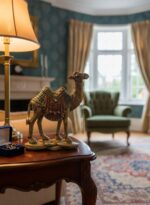 Ornate Gold Camel Figurine — Decorative Resin Camel Statue with Embellished Sadd... - Image 6