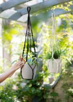 Macrame Plant Hanger Indoor Hanging with Wood Beads Macrame Planters No Tassel f... - Image 4