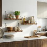 Hanging Shelves for Wall – Rustic Mango Wood Wall Shelves Set of 2 (15×6 in) | F... - Image 5