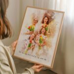 Noni Personalized Family Portrait Wall Art, Custom Watercolor Portrait From Phot... - Image 5
