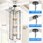 WJShome 12-Light Modern Chandelier, Large Chandeliers for High Ceilings, Farmhou... - Image 4