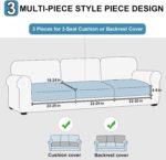 NAISI Waterproof Couch Cushion Covers Thick Velvet Fabric Washable Sofa Slipcove... - Image 3