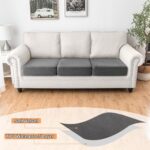 NAISI Waterproof Couch Cushion Covers Thick Velvet Fabric Washable Sofa Slipcove... - Image 4