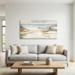 SENROLAN Extra Large Coastal Wall Art for Living Room, Horizontal Seascape Canva... - Image 7