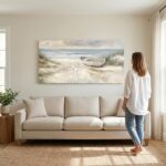 SENROLAN Extra Large Coastal Wall Art for Living Room, Horizontal Seascape Canva... - Image 8