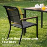 NATURAL EXPRESSIONS HDPS Patio Outdoor Table and Chairs Set for 4, Patio Dining ... - Image 6
