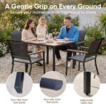 NATURAL EXPRESSIONS HDPS Patio Outdoor Table and Chairs Set for 4, Patio Dining ... - Image 7