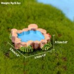 8 Pcs Fairy Garden Accessories Outdoor Resin Miniature Bridge Figurines Mini Lig... - Image 6