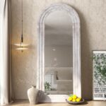ZHUNFA Arched Full Length Mirror with Solid Wood Frame, 65x22 Farmhouse Wall Mir... - Image 7