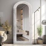 ZHUNFA Arched Full Length Mirror with Solid Wood Frame, 65x22 Farmhouse Wall Mir... - Image 8