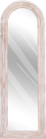 ZHUNFA Arched Full Length Mirror with Solid Wood Frame, 65x22 Farmhouse Wall Mir... - Image 9