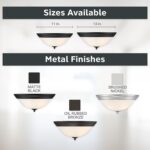 Designers Fountain Flush Mount Ceiling Light, 2-Pack, 13 Inch Frosted Glass Ligh... - Image 7