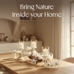 Magnolia Vine Driftwood Farmhouse Table Centerpiece - 3pc Candle Holder Set - Pr... - Image 6