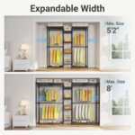 VIPEK X3 Expandable Heavy Duty Clothes Rack Adjustable from 5'2" to 8' with Adju... - Image 3