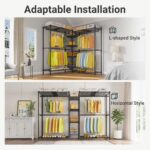 VIPEK X3 Expandable Heavy Duty Clothes Rack Adjustable from 5'2" to 8' with Adju... - Image 4