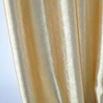 MYRU 2 Panels Set Semi Blackout Gold Curtains for Living Room Embossed Flower Cu... - Image 5