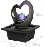 Ferrisland Tabletop Water Fountain, Zen Meditation Indoor Waterfall Fountain, He... - Image 3