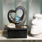 Ferrisland Tabletop Water Fountain, Zen Meditation Indoor Waterfall Fountain, He... - Image 5