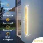 2 Pack 60 inch Modern Outdoor Wall Light, Outdoor Garage Wall Mount Lights, Mode... - Image 3