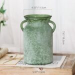 SHMILMH Glass Flower Vase with Handle – 8 Inches Rustic Imitation Ceramic Vase f... - Image 6