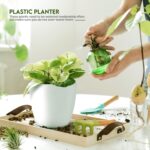 Utopia Home Plant Pots Indoor with Drainage Holes – Set of 5 White Plastic Flowe... - Image 5