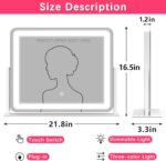ROLOVE Large Vanity Mirror with Lights, 22"x17" Lighted Makeup Mirror for Desk, ... - Image 3