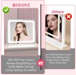 ROLOVE Large Vanity Mirror with Lights, 22"x17" Lighted Makeup Mirror for Desk, ... - Image 7