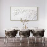 White Hand Painted Oil Painting Wall Art - Large Framed Ocean Waves 3D Textured ... - Image 6