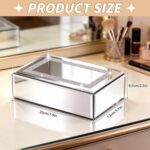 Luxury Mirrored Jewelry Box with Crushed Diamond - Glass Jewelry Box Organizer S... - Image 3