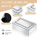 Luxury Mirrored Jewelry Box with Crushed Diamond - Glass Jewelry Box Organizer S... - Image 4