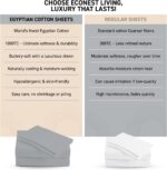 Luxury Egyptian Cotton Queen Size Sheet Set - 1000 Thread Count 6 Piece Queen Sh... - Image 8