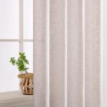 MIULEE Natural White Linen Curtains 84 Inch Long for Bedroom Living Room, Soft T... - Image 6