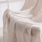 MIULEE Natural White Linen Curtains 84 Inch Long for Bedroom Living Room, Soft T... - Image 7