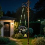 Solar Lighted Garden Outdoor Statue, 20.1" H Hanging Swing Lying with A Sleeping... - Image 7