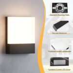Modern Outdoor Led Wall Light, 24W 3000K Wall Porch & Patio Light,Exterior Hardw... - Image 5
