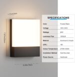 Modern Outdoor Led Wall Light, 24W 3000K Wall Porch & Patio Light,Exterior Hardw... - Image 8
