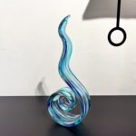 11.4" Tall Hand-Blown Glass Sculpture Murano-Style Sculpture Art Ornament Statue... - Image 3